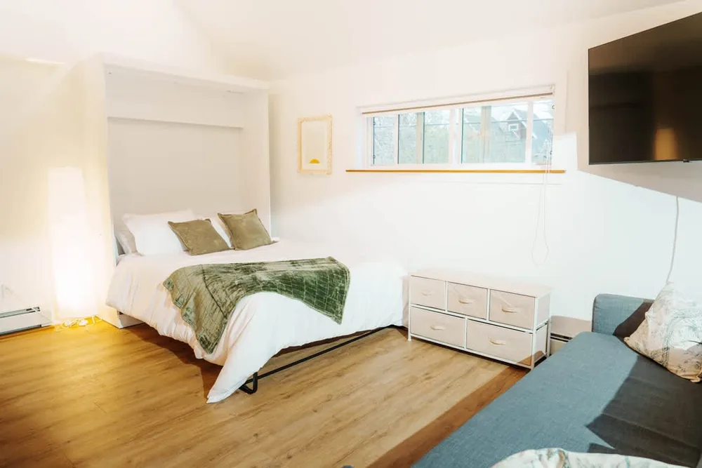 Bright sleeping area and lounge inside Bruno Petite